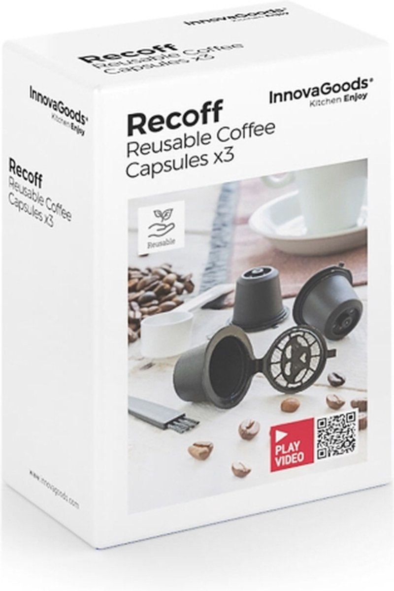 Innovagoods - Recoff - Herbruikbare koffiecapsules - Set van 3 — cadeau in Kookcadeaus - foto 6
