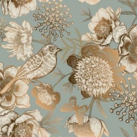 Foto: Foil birds mint by michelle decoupage papier a3