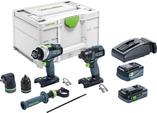 Festool TID 18 5,0/4,0-Set TPC 18/4 Accu Combiset 18V 4.0/5.0Ah in Systainer - 577654