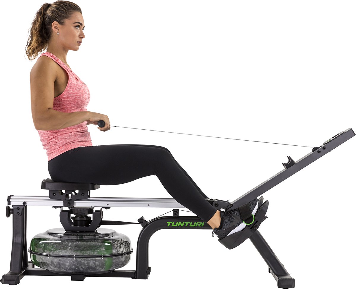 Afbeelding 3 van Tunturi Cardio Fit R50W Water Roeitrainer inklapbaar - Roeimachine met instelbare weerstand - Roeiapparaat