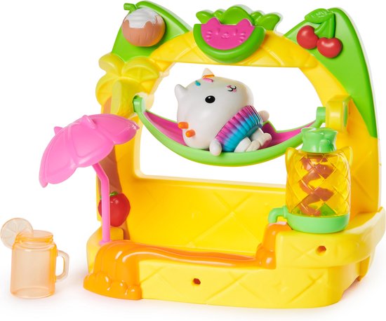 Gabby's Poppenhuis - Cakey's Balkon - 8-delige speelset met speelgoedfiguren accessoires voor het poppenhuis