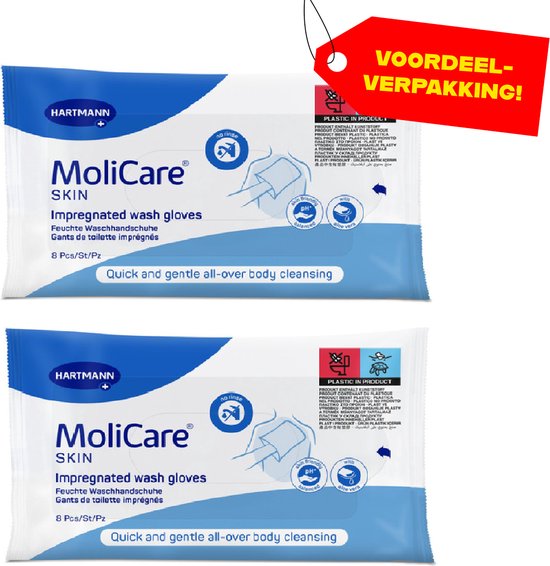 2x Débarbouillettes Molicare Skin - Pack économique !