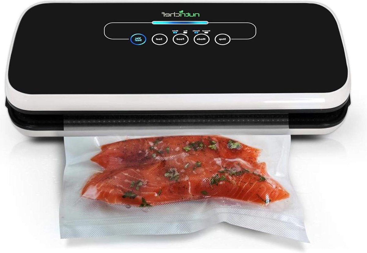 Vacuümmachine voor voedselopslag Automatisch Foodsaver-systeem 110W Luchtafdichtingsmachine voor verpakking Afdichting en conservering Sous Vide PKVS18BKEU (zwart)