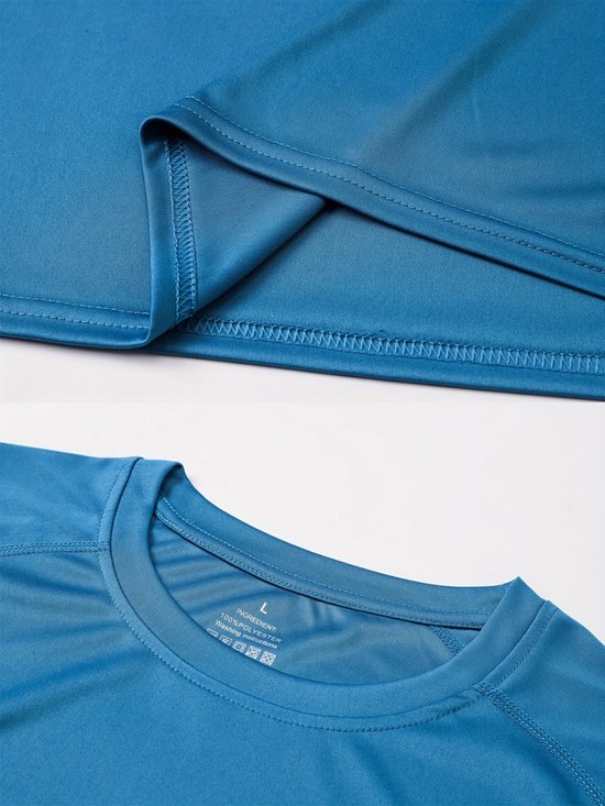 Nivard Rash Guard - Surf Shirt - Zwemkleding - UV Beschermende Kleding - Voor Zwemmen - Surfen - Duiken - Marineblauw - Maat L