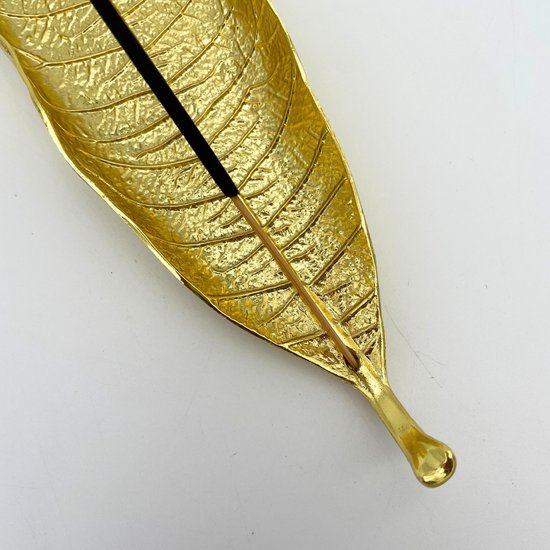 a sunny day wierook houder - wierookhouder - messing - goudkleurig - wierookhouder plankje - wierook en wierookkegels - wierook brander - meditatie - aromatherapie - rituelen - 25 x 5 cm - geurloos