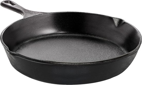 FRESH AUSTRALIAN KITCHEN Voorgekruide gietijzeren koekenpan koekenpan 30 cm (12 inch) ovenveilig kookgerei, perfecte kampeerpan, binnen en buiten pan