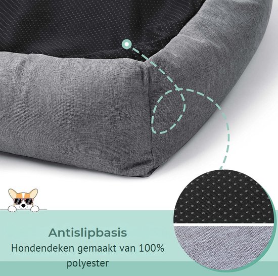 dogsfavorite Hondenbed - wasbare hondenmand - hoge kwaliteit hondenbank - gewrichtsvriendelijk hondenkussen - robuuste hondenmat - hondenmand - Gr. L 110 x 90cm - roze