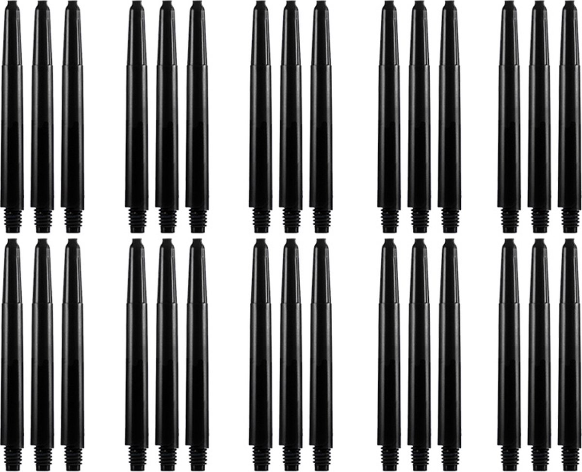 XQMax Dart Shafts - 10 Sets (30 stuks) - Medium - Zwart - Zwarte Darts Shafts