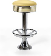 Tabouret de Bar Rétro Bel Air BS-27 Footring Jaune