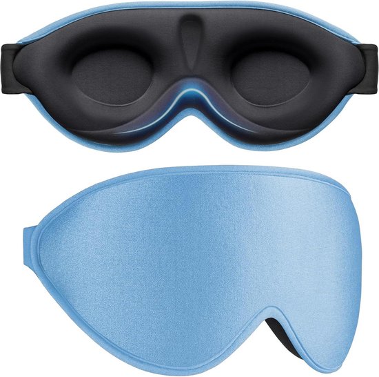 Moerbeizijde Slaapmasker Oogmasker Verstelbare Hoofdband Groot Marineblauw Eén Maat... | bol