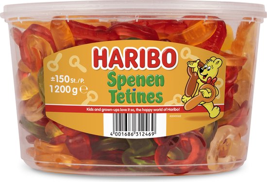 Foto: Haribo spenen snoep 150 stuks 1 2 kg