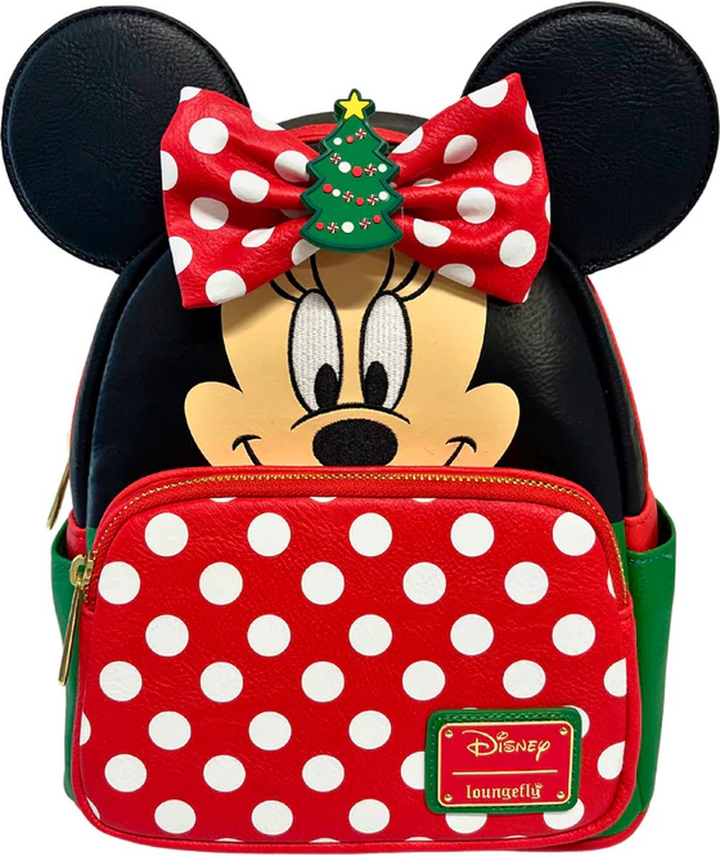 Disney Loungefly Mini Backpack Minnie Christmas with 3 Scented Bows