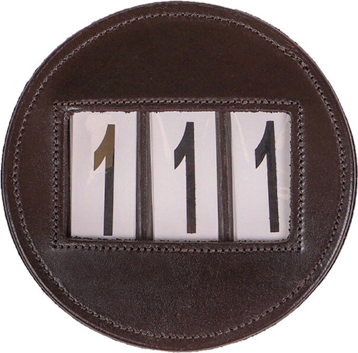 QHP Startnummer Modeste Rond Bruin - One size size