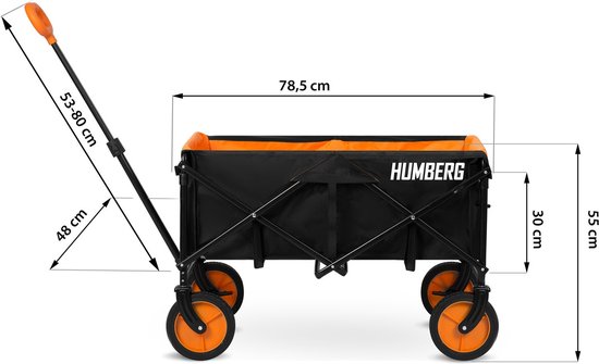 Transportwagen - opvouwbaar - 100l - Humberg - HM-513 van Merkloos	 — afbeelding 3