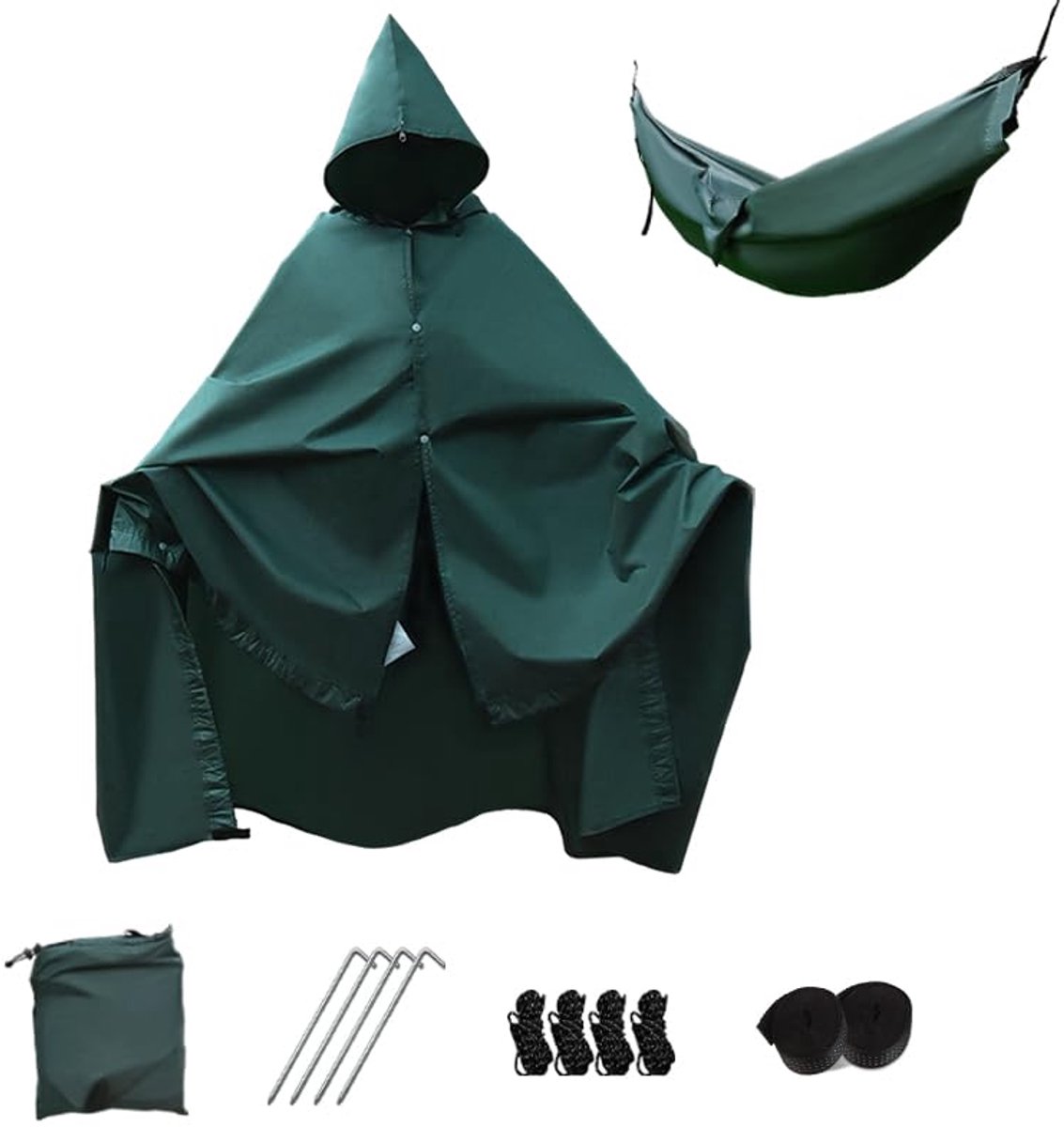 Image of 4-in-1 Hangmat en Poncho met Canopy en Grondmat