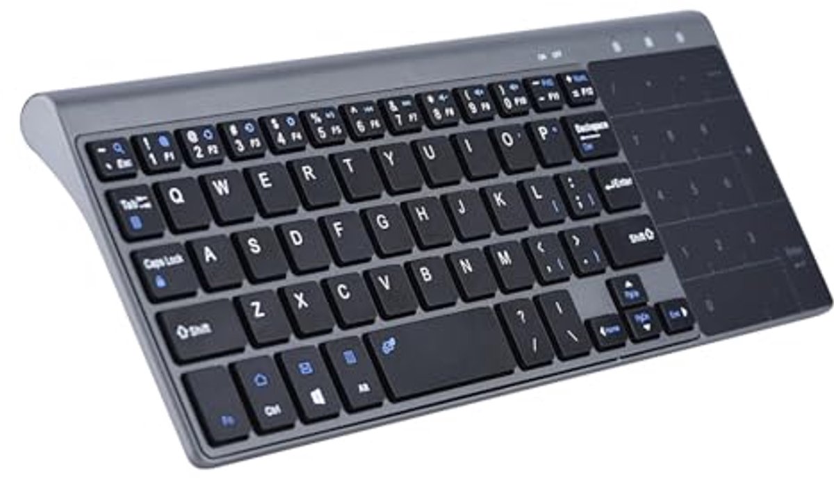 Draadloos Toetsenbord Draagbaar Slim 2.4Ghz met Touchpad voor PC, Laptop en TV Box