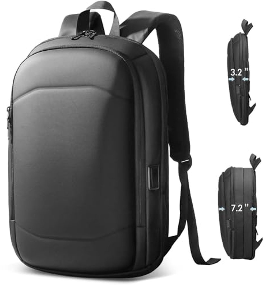 Grote Capaciteit Laptoptas - Slim en Lichtgewicht 17.3 Inch Waterdicht en Anti-Diefstal met USB Oplaadpoort - Elegant voor Reizen en School