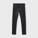 Achterkant van een donkergrijze slim fit jeans voor jongens.