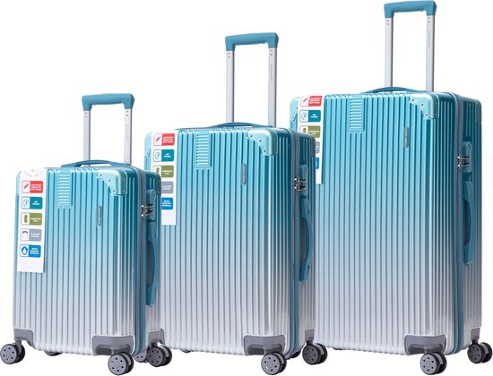 Lot De 3 Valises Rigides Crosstravel – Polycarbonate, Serrure TSA, Ultra Légères, 4 Roues