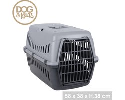 "DOG & KATS" Gipsy transportbox voor huisdieren grijs XL 58x38xH38 cm