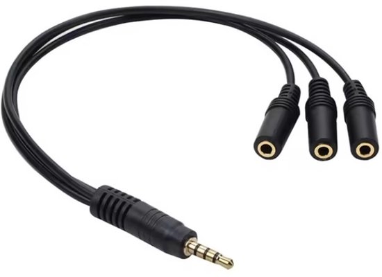 Répartiteur jack 3,5 mm vers 3x jack 3,5 mm | 4 broches | 0 mètre