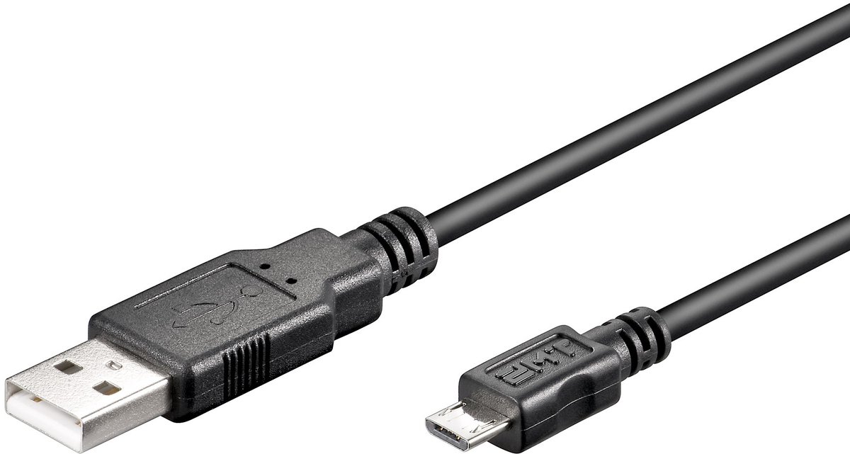 Wentronic - USB 2.0 A Male naar USB 2.0 Micro Male - 5 m