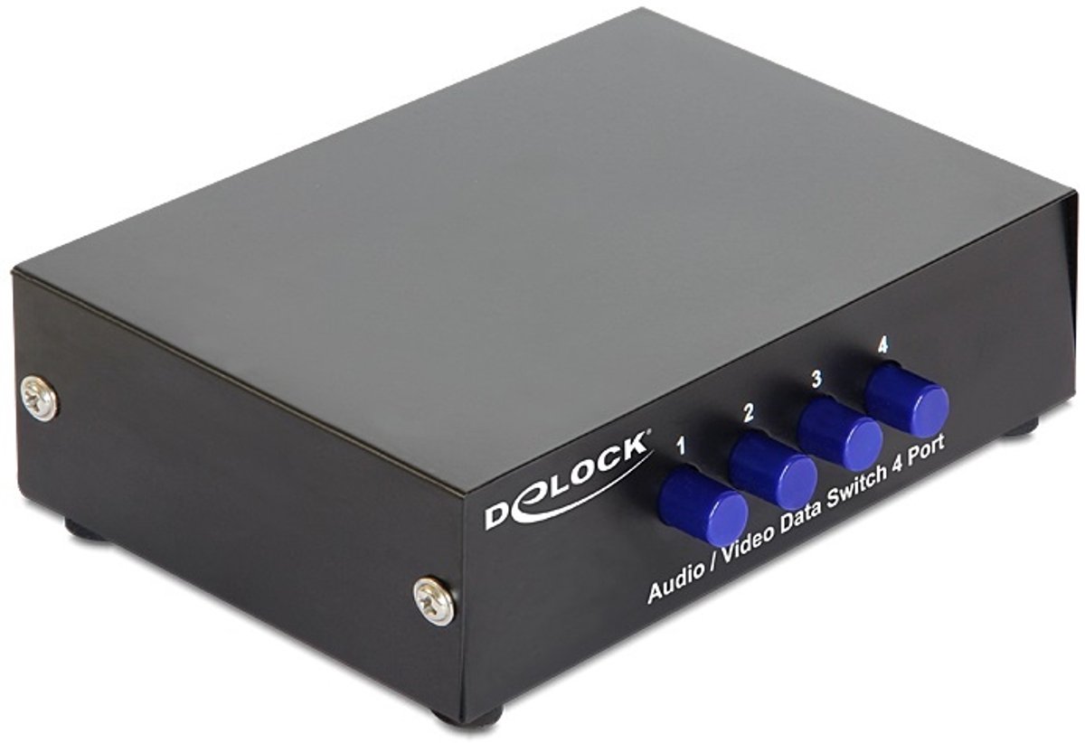 A/V Switch Delock 4 ingangen -> 1 uitgang bimeerwegklep