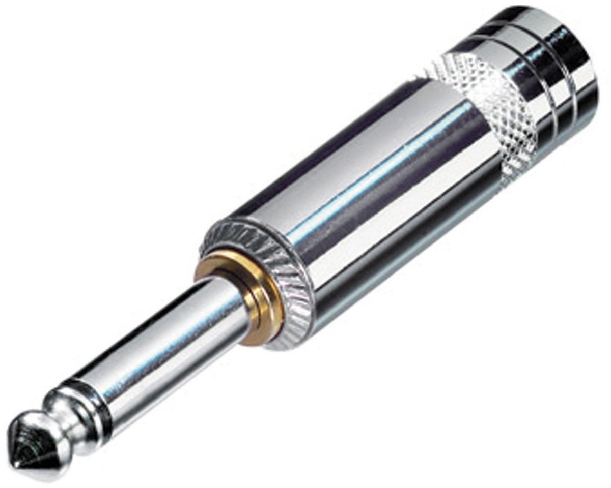 REAN NYS224S 6,35mm Jack (m) gitaar connector - metaal - 2-polig / mono