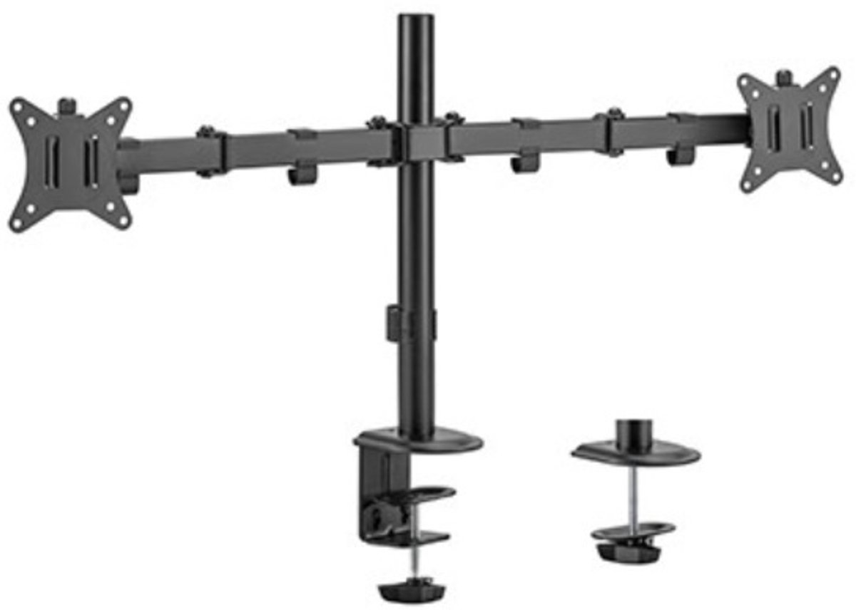 Dubbele monitorarm voor bureau-montage, 17”-32”