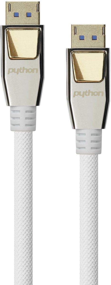 Python DisplayPort kabel | DP2.1a (10K 60Hz) | UHBR13.5 (54Gbit/s) | wit | 3 meter