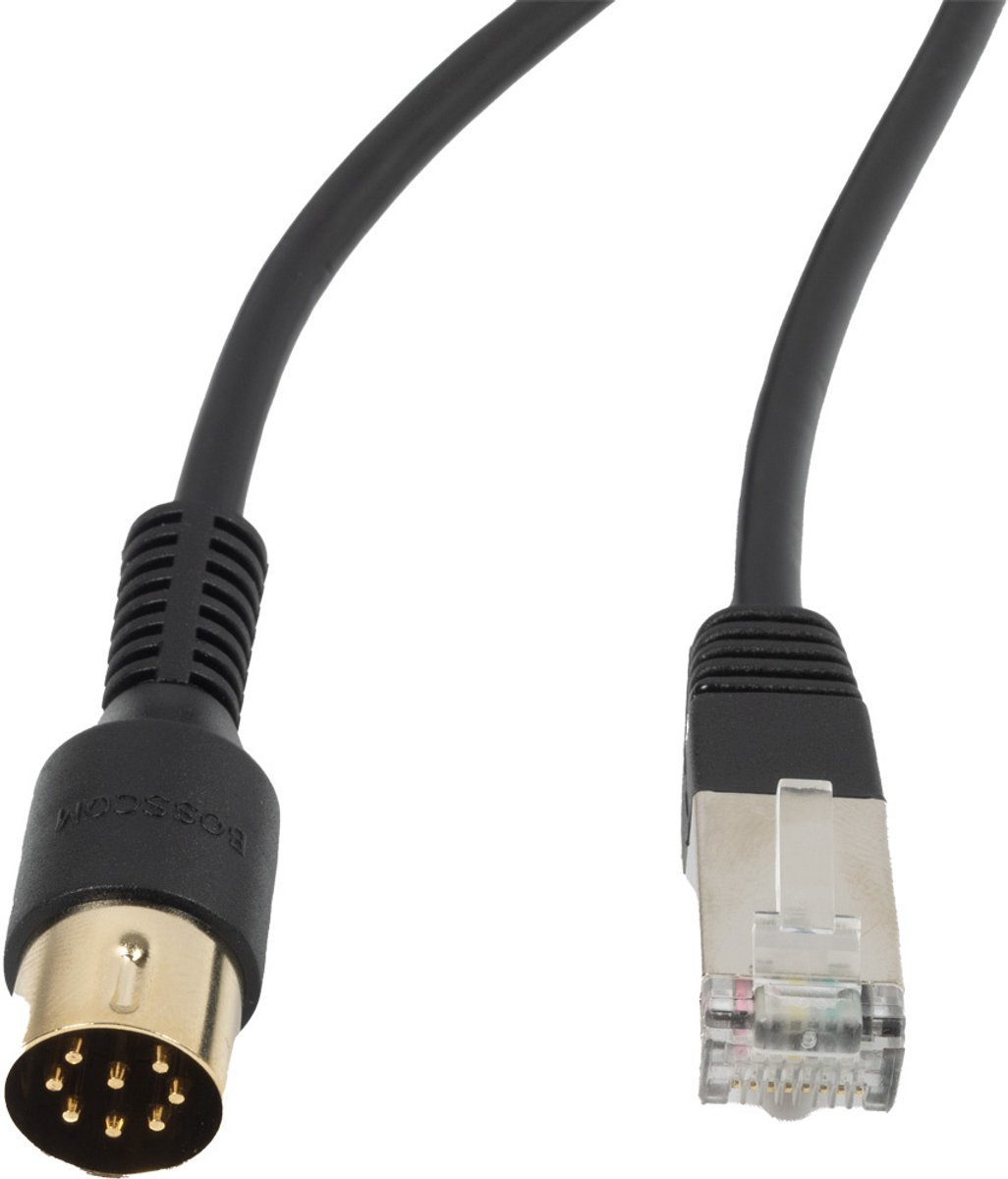 Image of BOSSCOM RJ45 - DIN 8-pins / Powerlink PL8 (m) kabel voor B&O | zwart | 5 meter