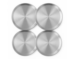 My Green Deal – Luxe RVS Borden Set (4-delig) – Roestvrijstalen Eetborden 20,8 cm – Duurzaam & Hygiënisch Servies voor Stijlvol Tafelen