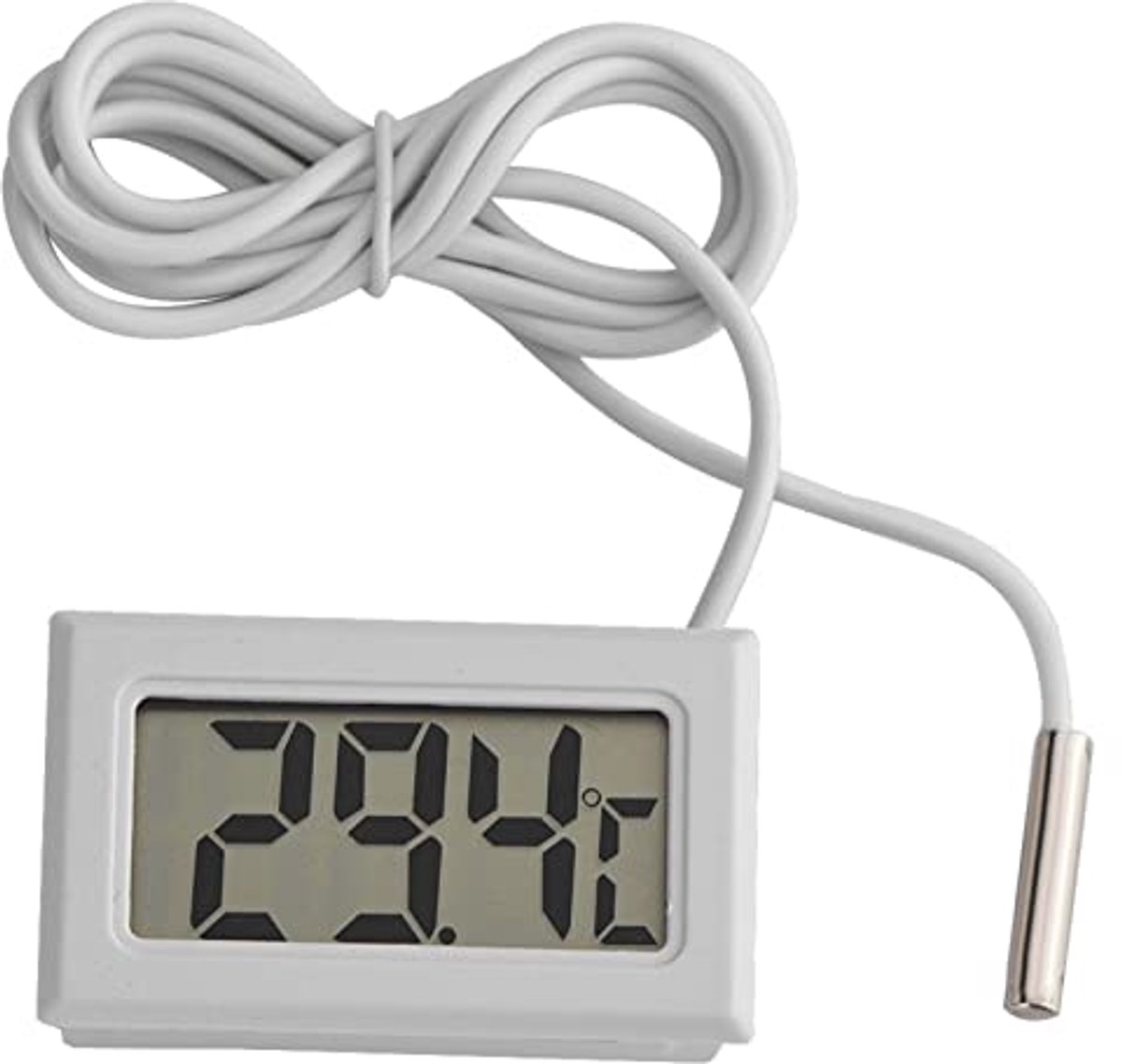 Digitale LCD-thermometer met sensor voor precisie temperatuurmeting in koelkast, vriezer en aquarium