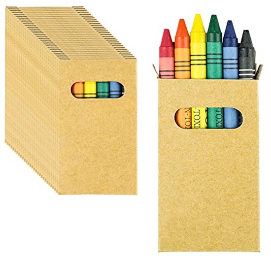 Cadeau voor kinderverjaardag - 20 sets met gekleurde was voor