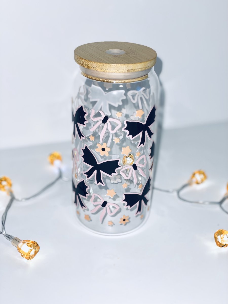 Halloween Ijskoffie & Smoothie Beker – Glas met Rietje & Uniek Print Design
