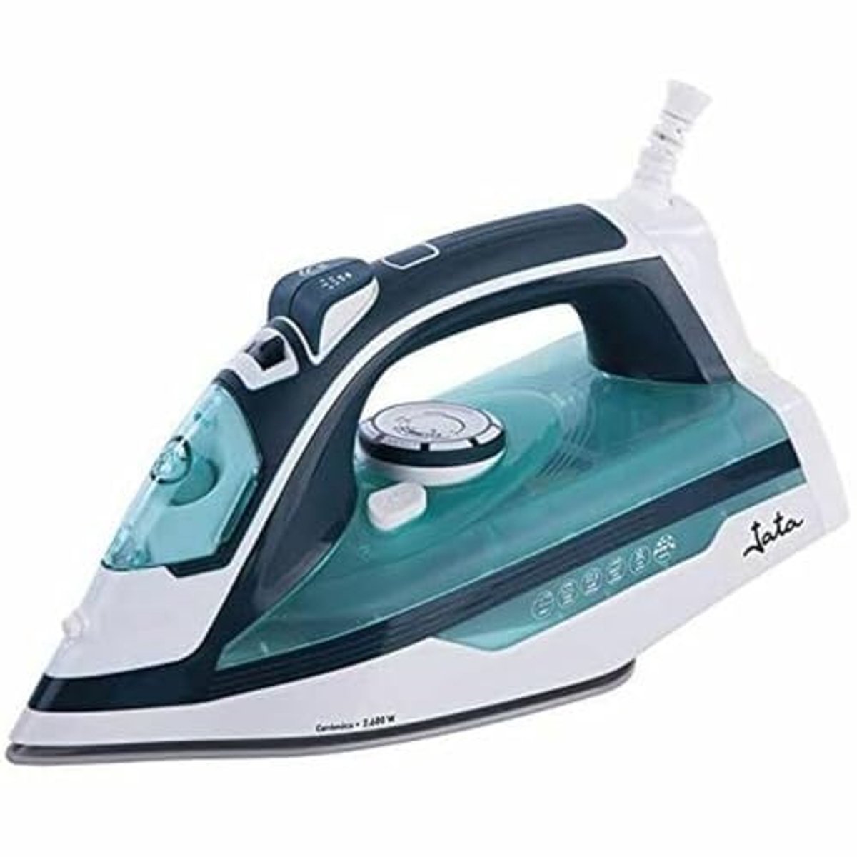 Stoomstrijkijzer met keramische zool, 2600 W, zelfreinigend en lekvrij, stoomstoot 190 g, 350 ml tank