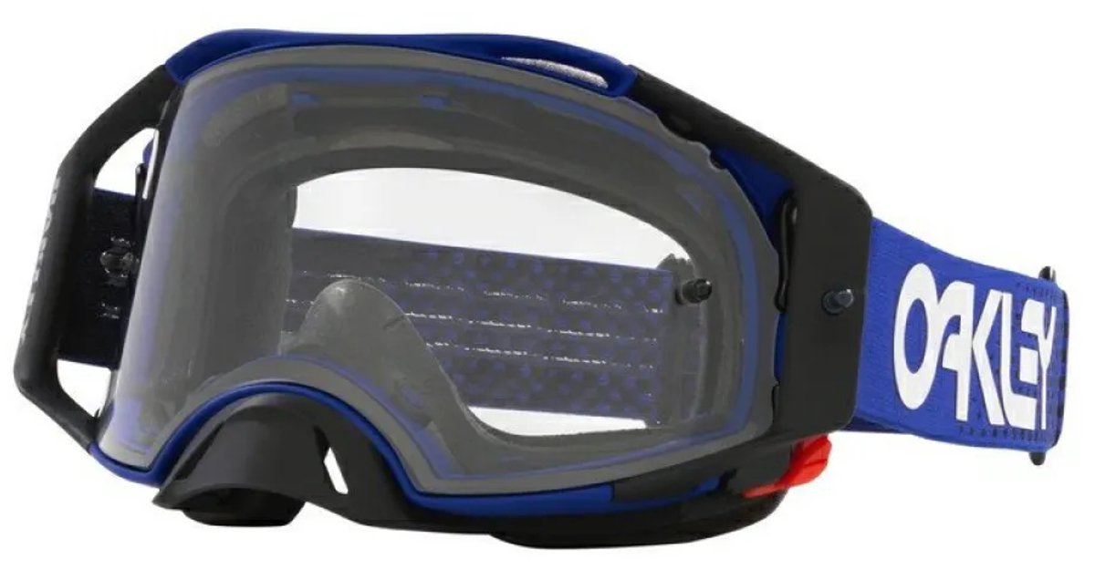 OAKLEY Airbrake MX Goggle Moto Clear Lens Blauw