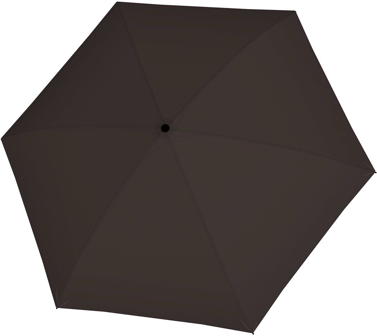 Doppler Zero Zak paraplu 21 cm - 91cm Diameter - solid mocca brown