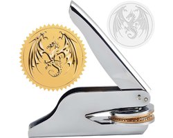 Allecto plus - Embossing Stempel Boek Ex Libris Bibliotheek 1.6 inch RVS Hand Held Embosser Voor Boekliefhebber Docent Notaris - Officiële Afstuderen Envelop Bruiloft Uitnodiging Gift Papier