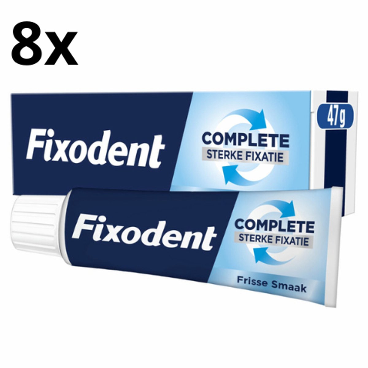 Fixodent Kleefpasta Original - 8 x 47 gram - Verbeterde formule 2022