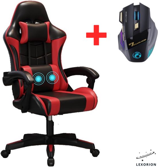 Lexorion Gaming Stoel Ergonomisch Rood met Gratis RGB - Lexorion - €79,95