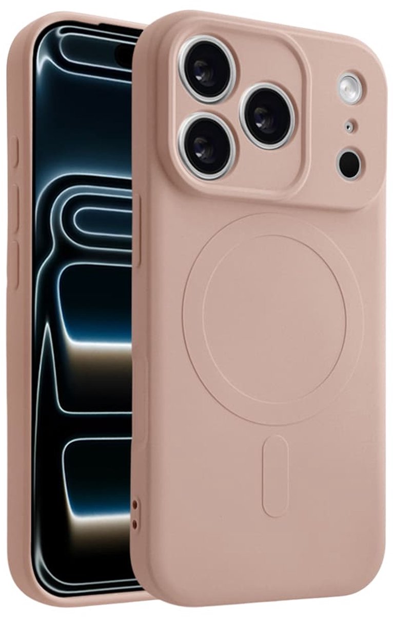 Casify Siliconen Hoesje geschikt voor MagSafe iPhone 17 Pro Hoesje - Roze