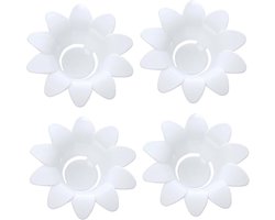 Egg White & Yolk Separator Tool - Voedselveilige eierscheider voor bakken en koken, duurzame keukengadget met uniek bloemmotief (4 stuks)