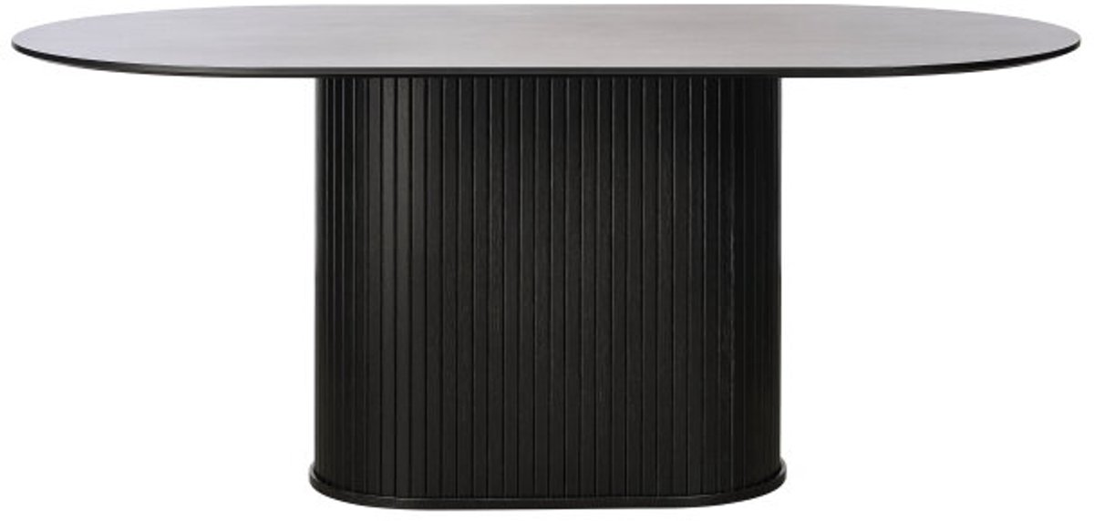 Eettafel Nola ovaal 180x95 cm eiken- zwart