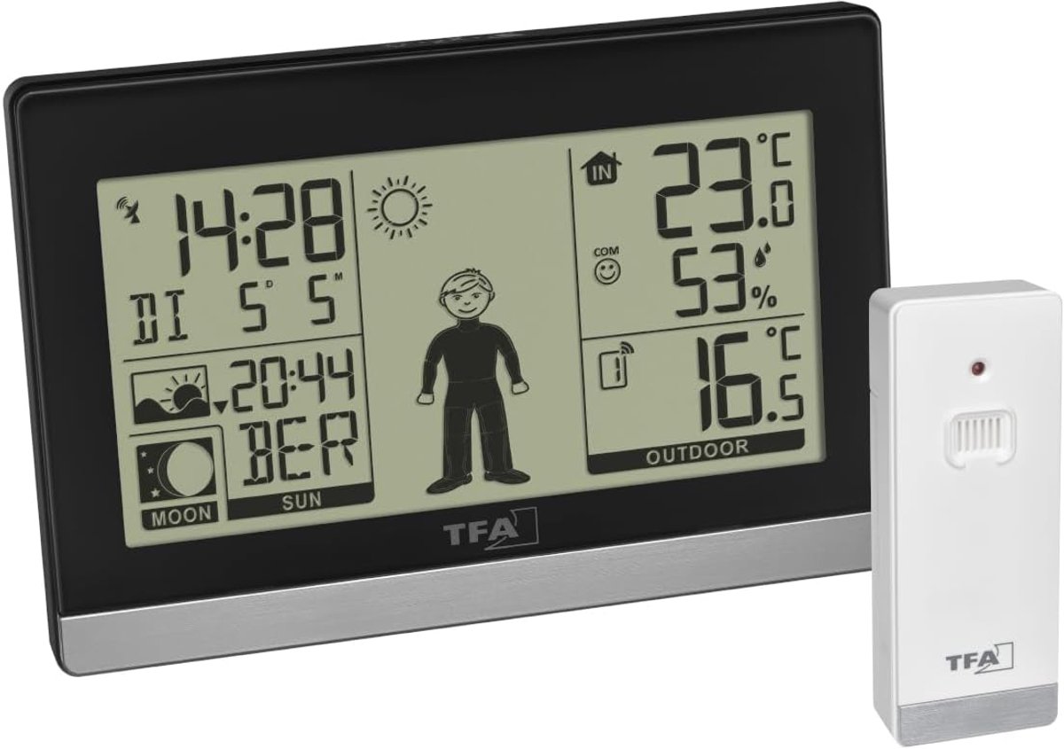 TFA Dostmann Weather Boy 35.1159.01 Draadloos weerstation Verwachting voor 8 uur Aantal sensoren max.: 3