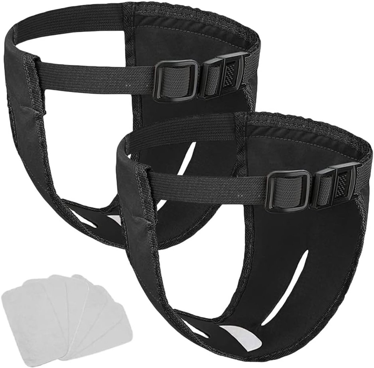 Set van 2 hond broeken - hondennappies - vrouwelijke honden - loopsheid broeken - wasbaar - met 6 sanitaire pads - verstelbare beschermende broeken - hond sanitaire pads - menstruatieondergoed voor kleine honden