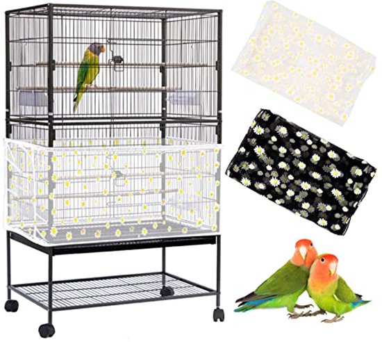 Vogelkooi Cover, 210D Oxford Stof Vogelkooi Schaduw Weerbestendige Zonwering Kooi Verduisterende Cover Machine Wasbaar Voor Outdoor Indoor (M