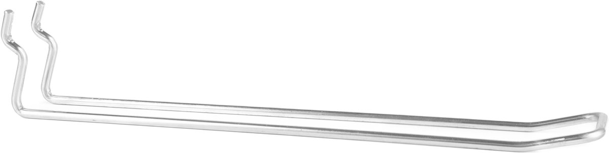 5 stuks - 20cm - Dubbele Gaatjeswand / Perfowandhaak / Boardhaak / Displayhaak - Metaal - type: PHO-20D