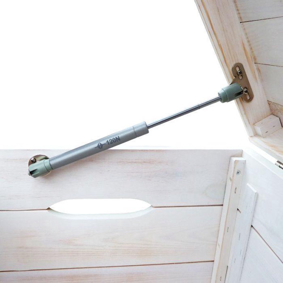 1 stuks - Gasveer voor Klep - Gaslift - 120N - Totale Lengte 270 mm - Draagvermogen 10-12 kg - Staal - Telescopische Kastdeur Gasveer - Hydraulische Ondersteuning - Deurliftdemper voor Kastdeur of Klep - Meubel montageonderdelen