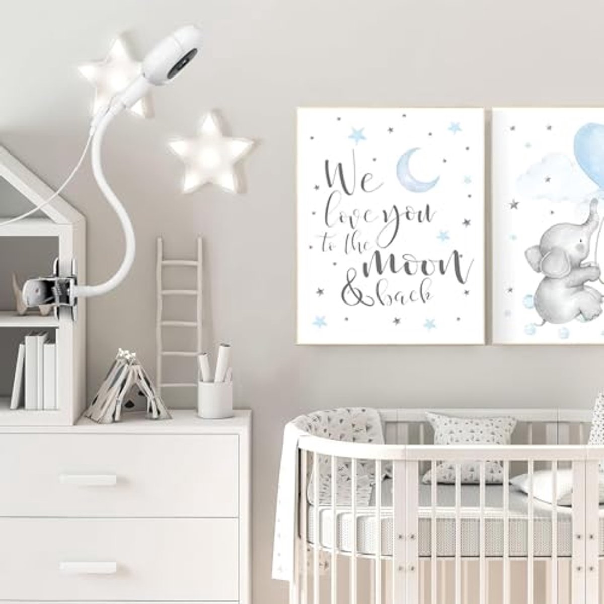Babyfoon Clip Charger Houder met Type-C Oplaadpoort en 10FT Voedingskabel